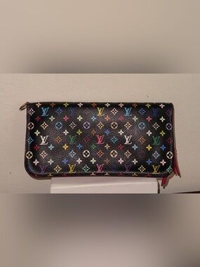 Louis Vuitton Murakami Black Monogram Multicolor Insolite Wallet